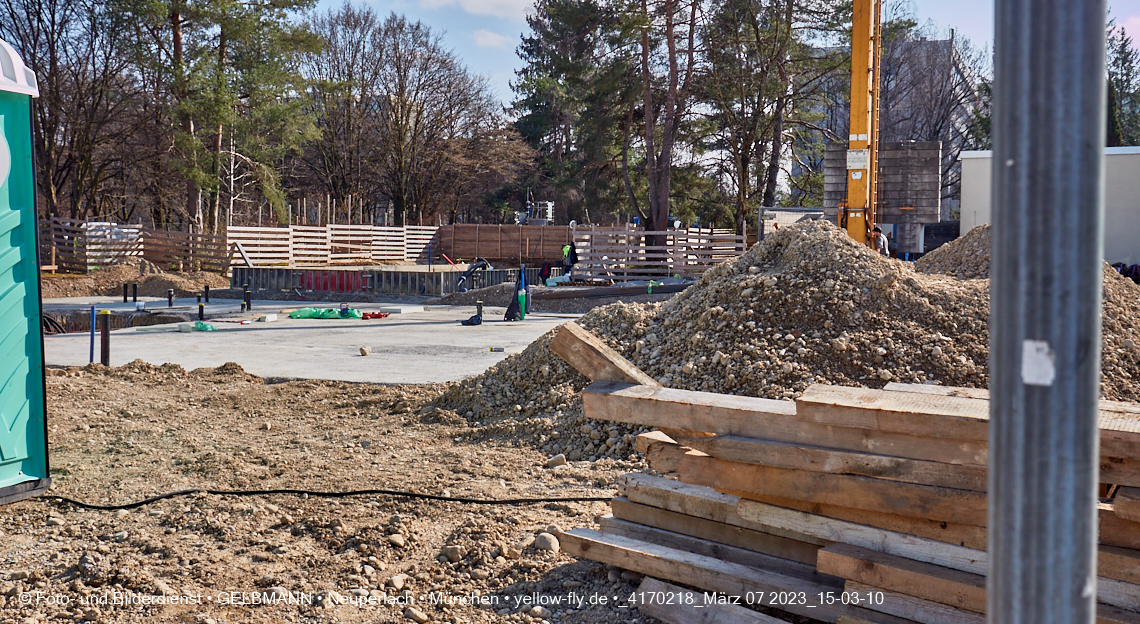 07.03.2023 - Baustelle an der Quiddestraße Haus für Kinder in Neuperlach